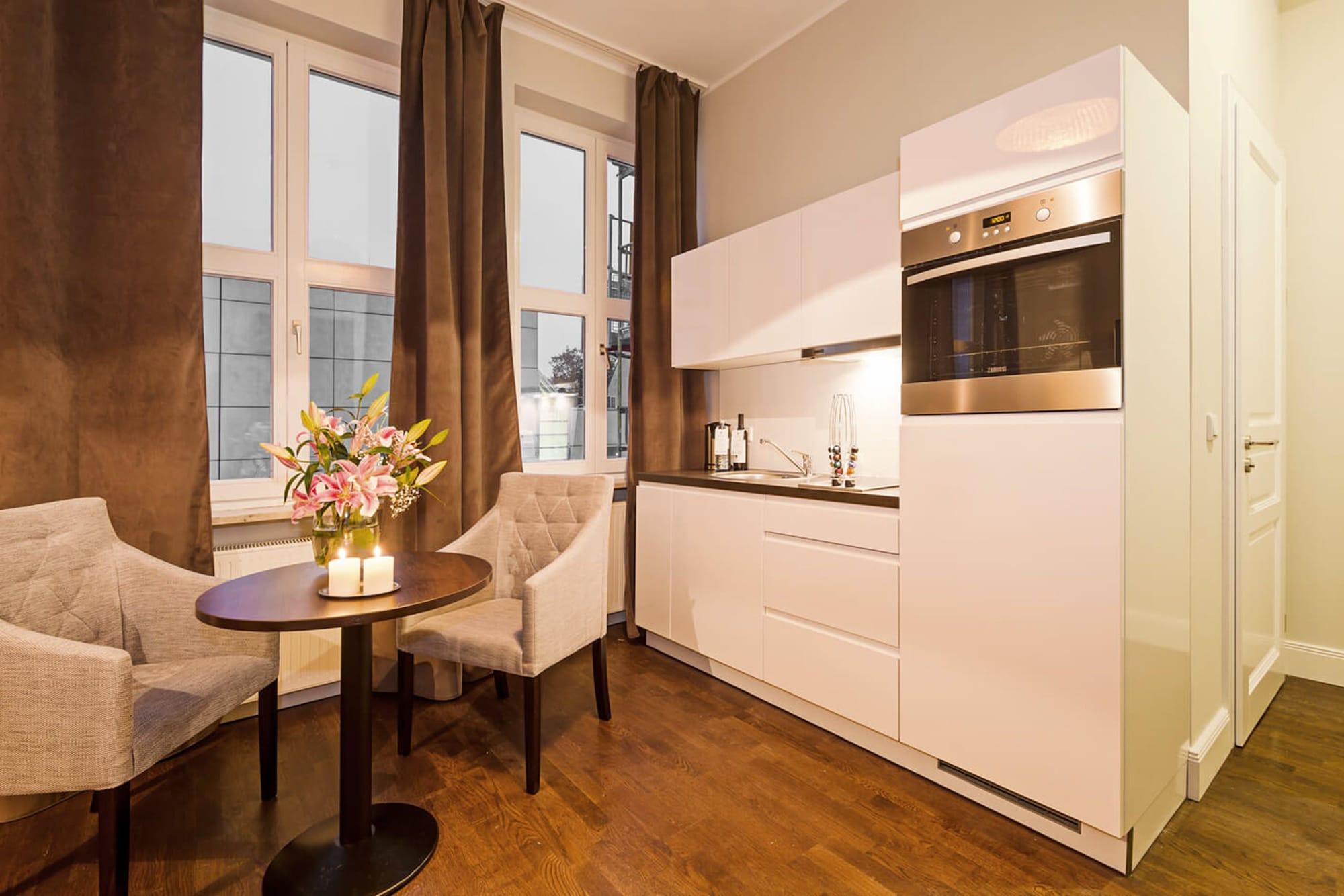 아라벨 디자인 아파트먼츠 베를린 외부 사진 A typical kitchen in a serviced apartment